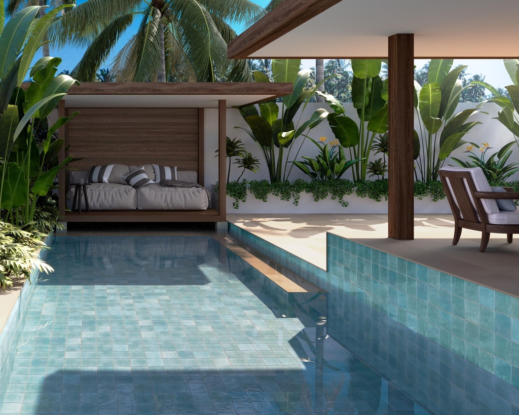 Aveline 6x6 Glossy Zellige Look Porcelain Tile | Nova Tile and Stone